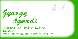 gyorgy agardi business card