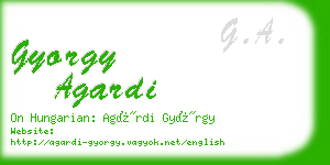 gyorgy agardi business card